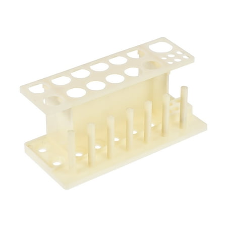

Uxcell 15 Wells 7 Pins Test Tube Stand Holder Rack White for 20-22mm Tube