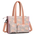 thumbnail image 2 of Teacher Tote Bag,Princess Flower Dress Pattern Teacher Utility Tote Bag,Large Work Tote Bags for Women with Multiple Pockets,Top Zipper Closure,13.8x10.6x6.7 Inch, 2 of 5