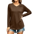 thumbnail image 6 of AnuYalue Long Sleeve Shirts for Women Fall V Neck Sweatshirts Lightweight Tunic Tops Fashion Undershirt Everyday Wear, 6 of 7