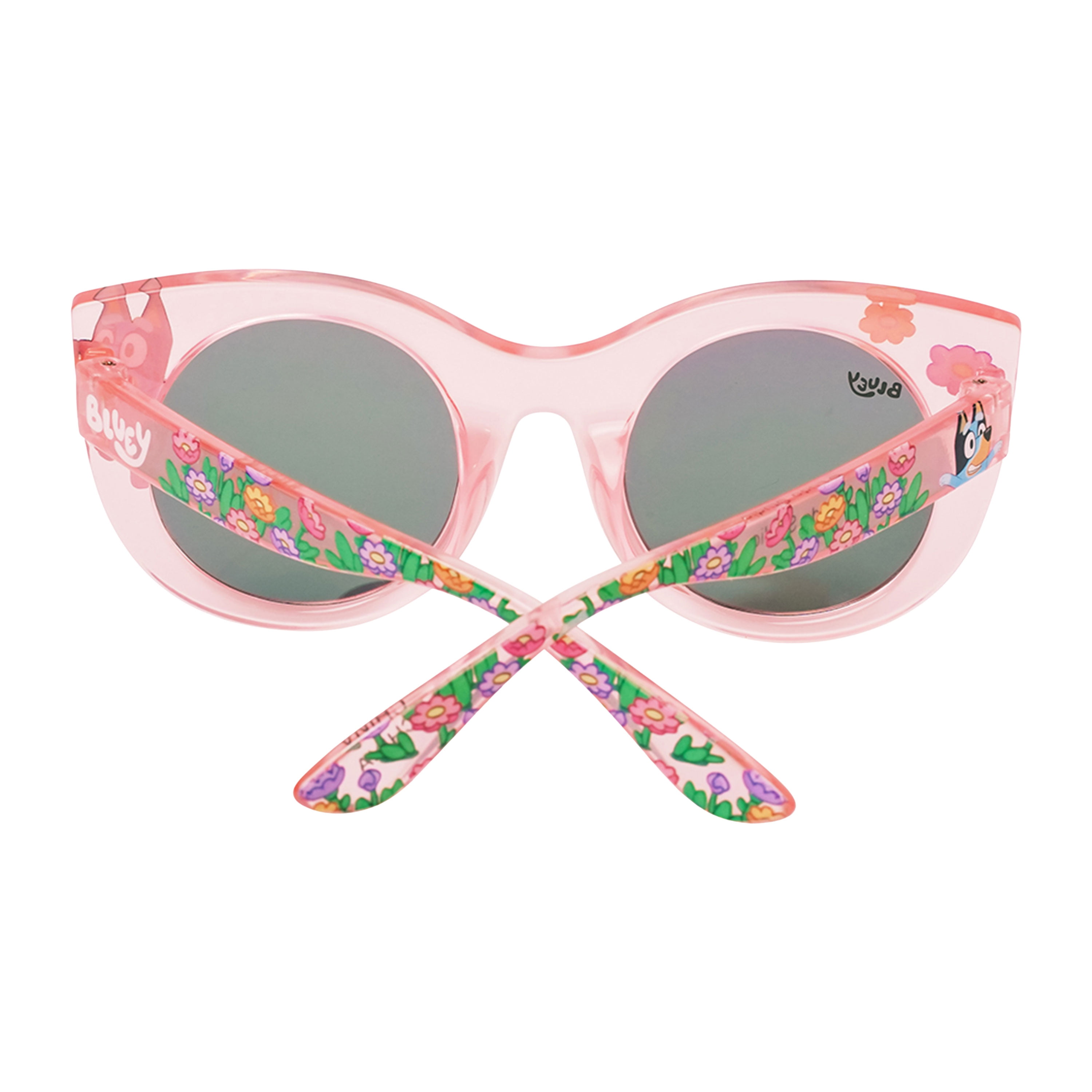 Bluey Kids Sunglasses Pink Glitter Cat-Eye Frame With