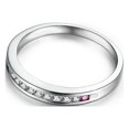 thumbnail image 5 of 2.00 mm Colorless Moissanite Wedding Band Womens , Sterling Silver Eternity Wedding Ring, 5 of 8