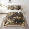 thumbnail image 2 of Homewish Safari Bear Bedding Comforter Set 7-Piece for Teenagers,Jungle Animal King Bedding Sets,Woodland Vintage Cabin Ultra Soft Bed Sheets,Luxury Bedroom Decor,Reversible, 2 of 8