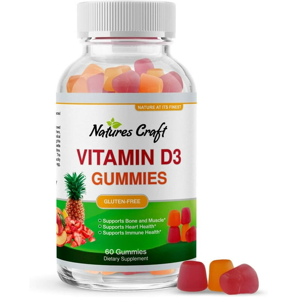 Vitamin D3 Gummies 2000IU Bone Strength Heart Health Immune Support