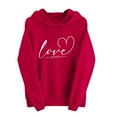 thumbnail image 5 of Elvqul Sweatshirts for Women Holiday Shirts Hooded Plus Size Valentines Oversized Graphic Pullover Womens Sweatshirts Long Sleeve, 5 of 6