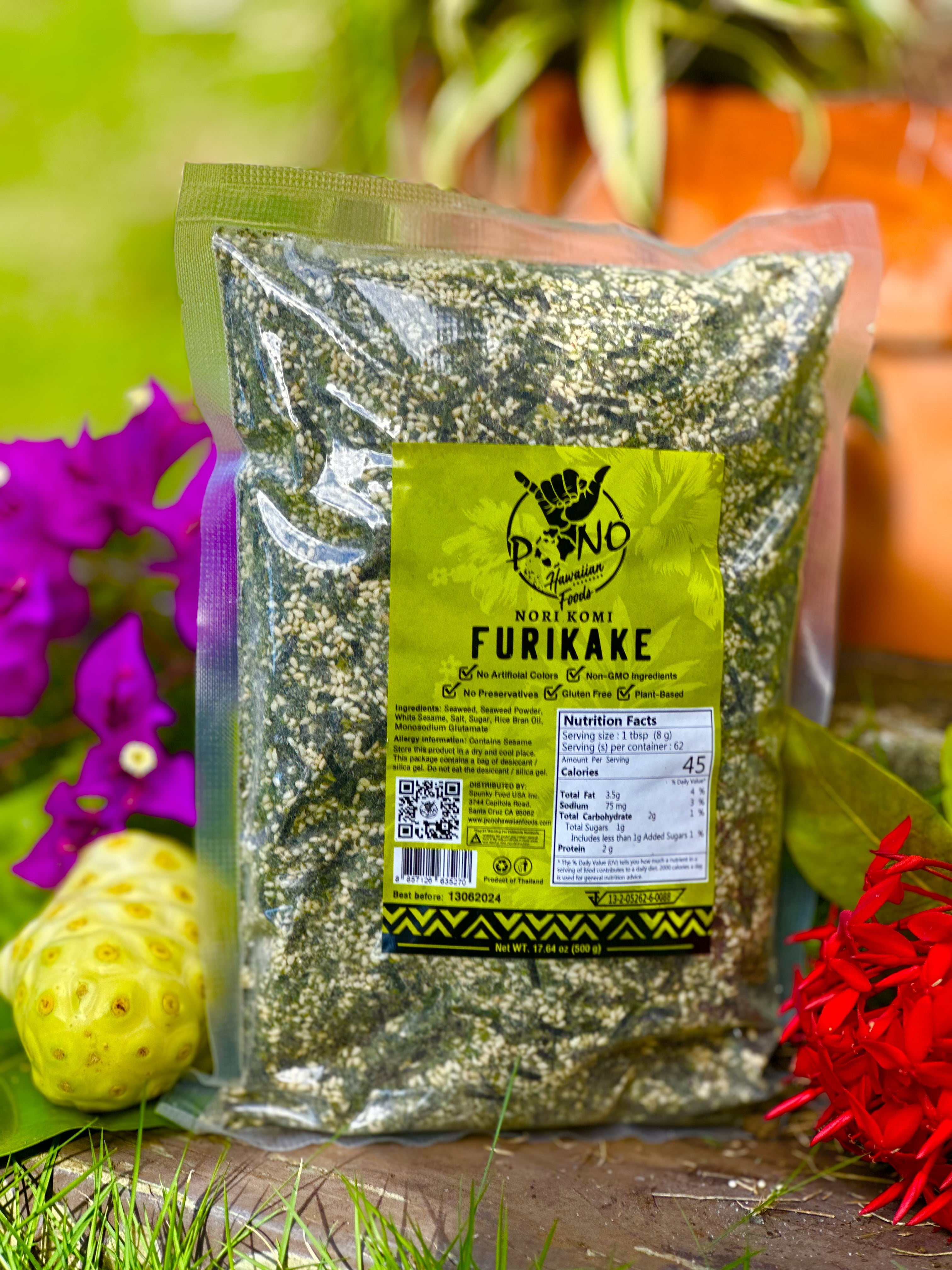NORIKO極美品*ホコモモラ* 若草グリーン*ナイロンジャケット Pono Hawaiian Premium - Nori Komi Furikake - Japanese Rice Topping