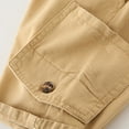 thumbnail image 6 of Jorts Boys 14-16 Toddler Baby Boys Elastic Waist Cargo Shorts Solid Color Pull On Shorts Summer School Un𝐢form Trousers Clothes, 6 of 9