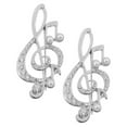 thumbnail image 4 of KAJNBN 2Pcs Ladies Brooch Silver Music Note Pin for Women Casual Wear, 4 of 7
