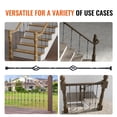 thumbnail image 6 of Galvanized Steel Staircase Balusters 44 x 0.5 Inch Decorative Banister Spindles 10 Pack Hollow Double Basket Design with Shoes Screws, 6 of 6