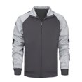 thumbnail image 2 of Puntoco Chaqueta Informal De Manga Larga Con Solapa Y Bolsillo Holgado Con Cremallera Y Bloques De Color Para Hombre, 2 of 9