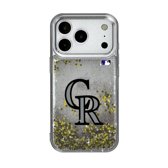 Colorado Rockies Linen Logo iPhone Glitter Case