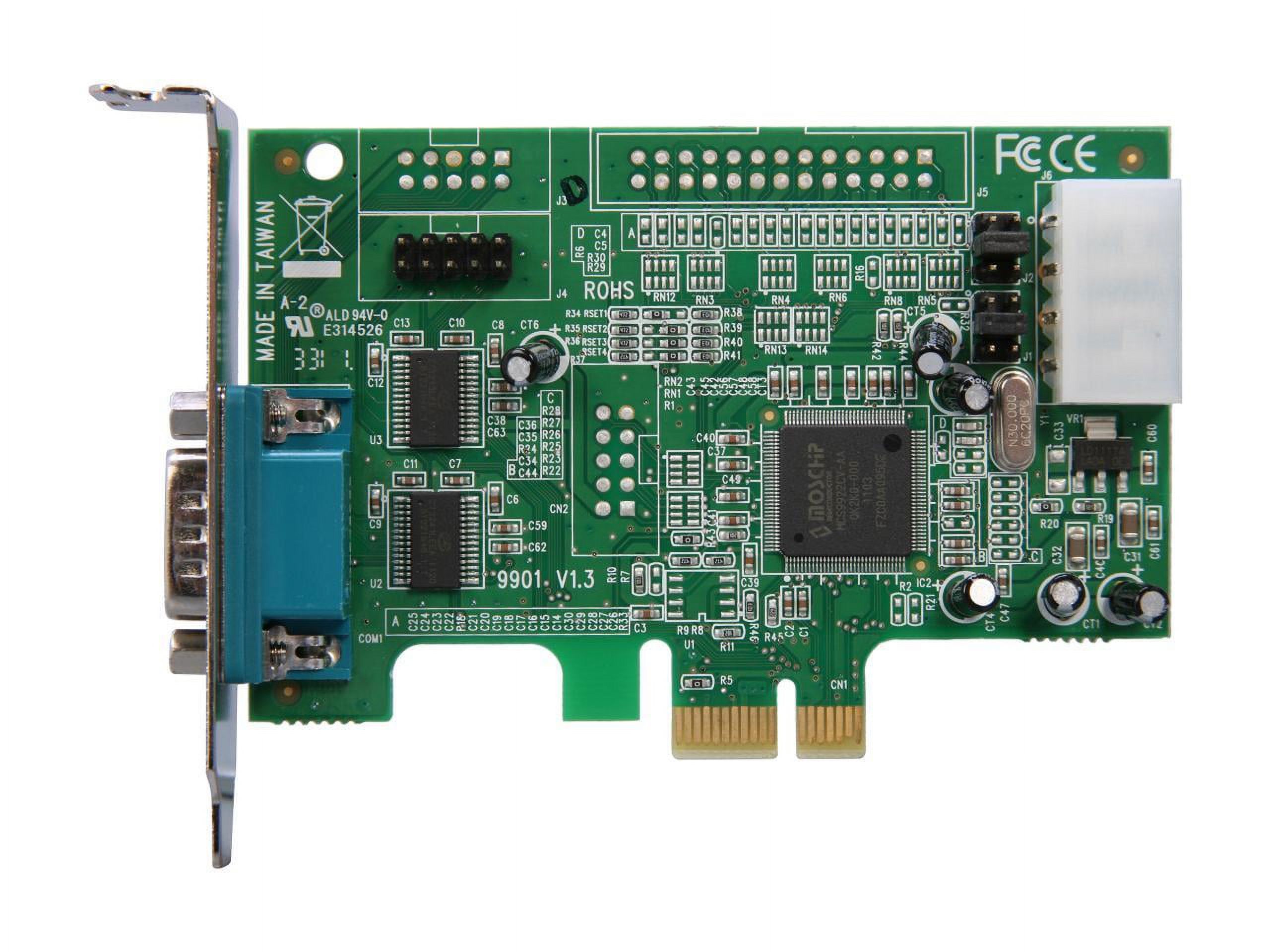StarTech 2 Port Low-Profile Native RS232 PCI Express Serial Card with 16550 UART - image 3 of 5