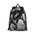 thumbnail image 2 of Naloa Running Horse Canvas Backpack for Men Women Rucksack Casual Travel Daypack College Tote Satchel Bookbag for Teens-Small, 2 of 7