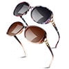 Gradient Brown Frame/Polarized Brown Lens & Floral Frame/Polarized Gradient Grey Lens