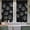 Black, variant on Black Dandelion Tier Curtains 54 Inch Length, Country Modern Minimalist Flower Cafe Short Curtains for Bathroom Over Sink, Small Kitchen Curtain Light Filtering Tiered Drapes 2 Panels 27.5"Wx54"L