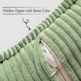 thumbnail image 3 of Corduroy Pillow Covers with Splicing Set of 2 Super Soft Boho Striped Pillow Covers Broadside Decorative Textured Throw Pillows for Spring Couch Cushion Livingroom 12x20 inch, Sage Green, 3 of 12