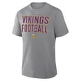thumbnail image 4 of Men's Fanatics Heather Gray Minnesota Vikings First Down Tribute Tri-Blend T-Shirt, 4 of 5