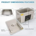 thumbnail image 5 of 30L Dual-Frequency Digital Ultrasonic Cleaner, Sonic Carburetor Cleaner with Heater and Timer for Jewelry, Ring, Eyeglasses, Denture, Watchband, Coins, 5 of 7