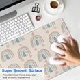 thumbnail image 4 of Long Mouse Pads for Desk,Beige Boho Bohemia Rainbows Hearts Desk Mats on Top Of Desks, Desk Mouse Pad Extra Large with 3mm Non-Slip Base and Stitched Edge for Gaming,Work,Home 31.5"x11.8", 4 of 5