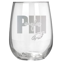 Philadelphia Eagles Etched 17oz. City Stemless Wine Glass