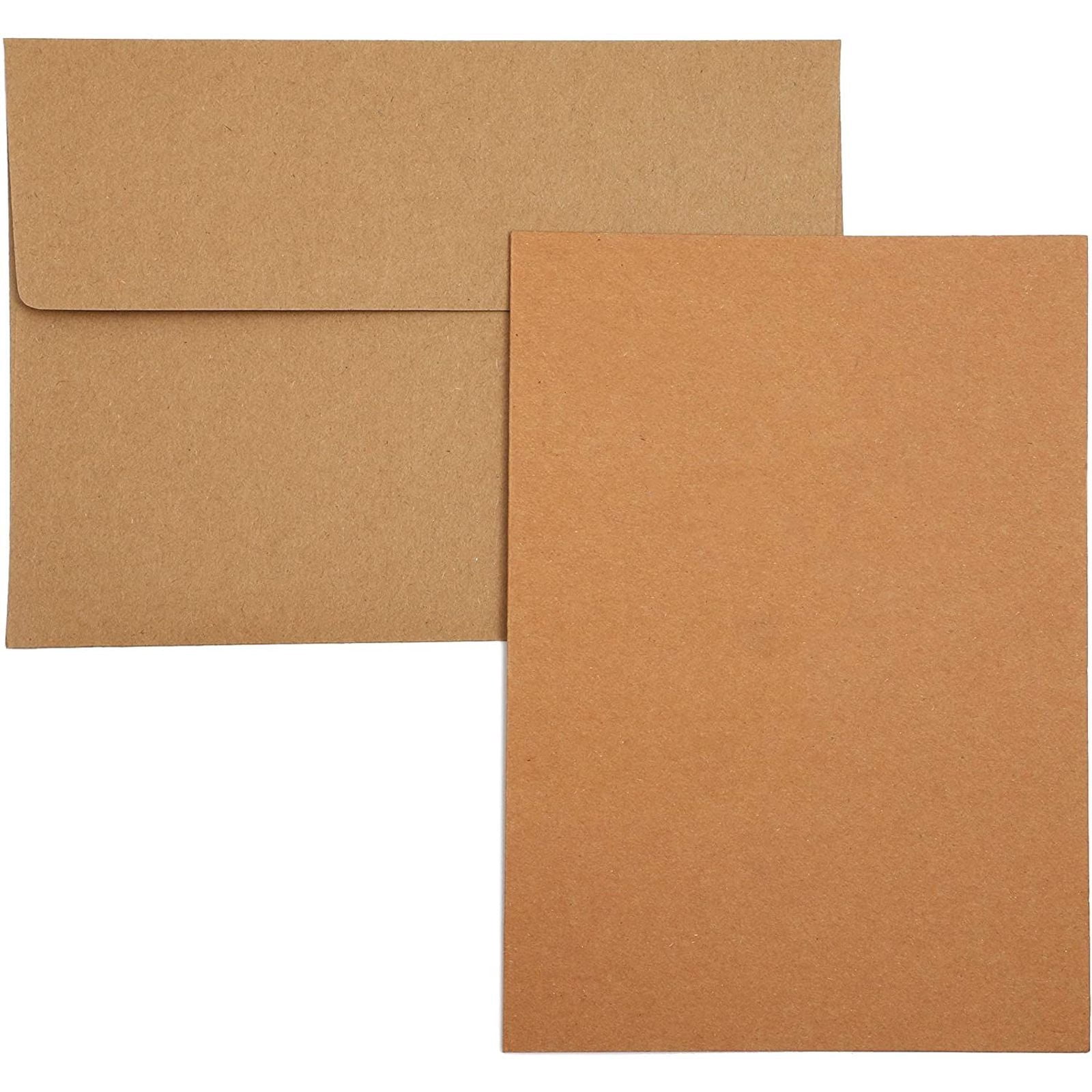 Set of 100 A1 Blank Cards with Envelopes for Card Making 3 1/2 x 4 7/8  inches, Brown - Walmart.com