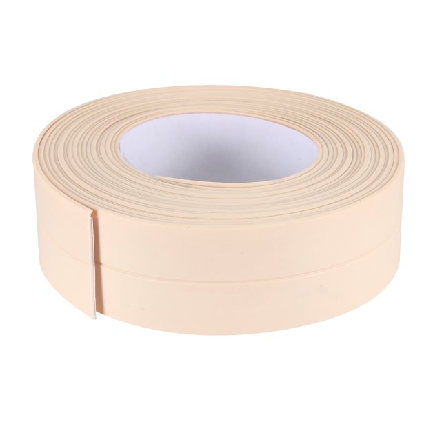Caulk Strip Flexible Self Adhesive Tape for Wall Sealing 10.5ft Length, 22mm Width (Beige