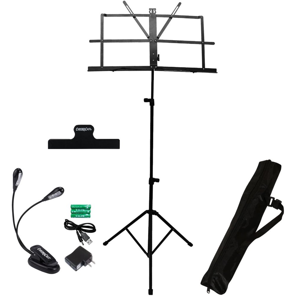ChromaCast Folding Metal Music Stand Performance Pack (CCMSTANDKIT1