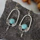 thumbnail image 3 of Granjero Gordo Pendientes colgantes de estilo retro con diseño único y nuevo para mujer, joyería étnica bohemia vintage (azul), 3 of 4
