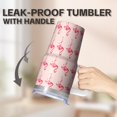 thumbnail image 5 of Flamingo Lover Tumbler with Handle 20OZ Durable Travel Cup Great Gifts for Women Ideal for Birthday Christmas Events Office Work Home Use, 5 of 6