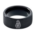 thumbnail image 2 of Mom Gift Black Jewelry Gamer Tungsten Ring Wedding Band 18th Birthday Valentine Gifts for Him, 2 of 8