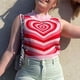 thumbnail image 4 of Púrpura S Chaleco de lana para mujer 2021 Nuevo suéter de cuello redondo sin mangas de amor corrugado de estilo europeo y americano para mujer Top casual para mujer, 4 of 8
