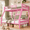 Pink, variant on Virans Full over Full Metal Bunk Bed, Heavy-Duty Frame with High Guardrails & Storage, Rustic Brown