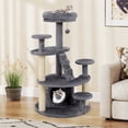 thumbnail image 2 of Gymax Cat Tree for Adult Cats Multi-level Kitty Tower w/ Condo Padded Perch Scratching Posts Plush, 2 of 10