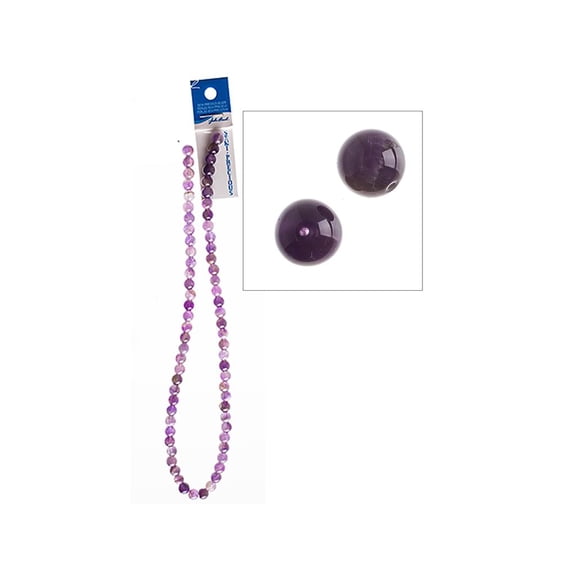 John Bead SP 16" Amethyst 6mm Round Dark