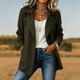thumbnail image 5 of Jackets for Women Solid Color Spring Autumn Casual Button Down Long Sleeved Windbreaker Coat Fall Winter Track Jackets with Pockets 2026 Fall Coat Tops, 5 of 7