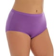thumbnail image 3 of Fit for Me Women's Plus Microfiber Brief Underwear, 5 Pack, 3 of 5