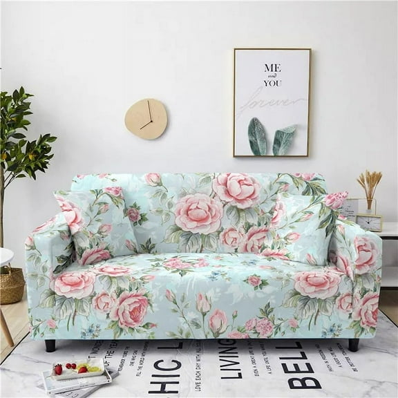European Style Pastoral Floral Sofa Cover Elastic Dustproof and Wrinkle Resistant Universal for Multiple People Sofa