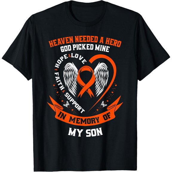I Wear Orange In Memory of my Son Leukemia Awareness Gifts T-Shirt