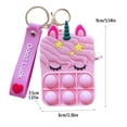 thumbnail image 2 of Unicornio Push Bubble Monedero Portátil Silicona Descompresión Juguete Extrusión Burbuja Bolso Regalos Para Novias Y Niñas Cateissary AP008150-01, 2 of 6