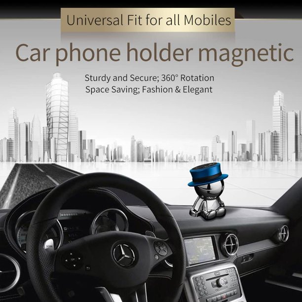 Soporte magnético para teléfono de coche/oficina, compatible con iPhone 12/11 Pro/11/XS Max/8/Samsung, etc., accesorios universales para coche, decoración interior (azul) ShuxiuWang 8390605848421