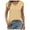 Beige, variant on Kovlvoll Summer Tops for Women Eyelet Casual V Neck Short Sleeve Shirts Loose Solid Color Fashion Tunic Top Blouses