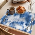 thumbnail image 3 of Gradient Blue Placemats Set of 4 Modern Abstract Blue Grey Ombre Mottled Stripes Heat Insulation Washable Place Mats, Non-Slip Table Mats for Dining Table Party Kitchen Decor,13x19 Inch, 3 of 9
