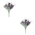 thumbnail image 4 of Cateissary Flor artificial rama fotografía jarrón planta ornamento tallo largo encimera artesanía patio fiesta decoración púrpura Violeta 2piezas Cateissary CBP443574, 4 of 5