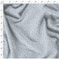 thumbnail image 4 of Soimoi Blue Poly Georgette Fabric Maze & Grandiflora Roses Floral Printed Craft Fabric by the Yard 42 Inch Wide, 4 of 6