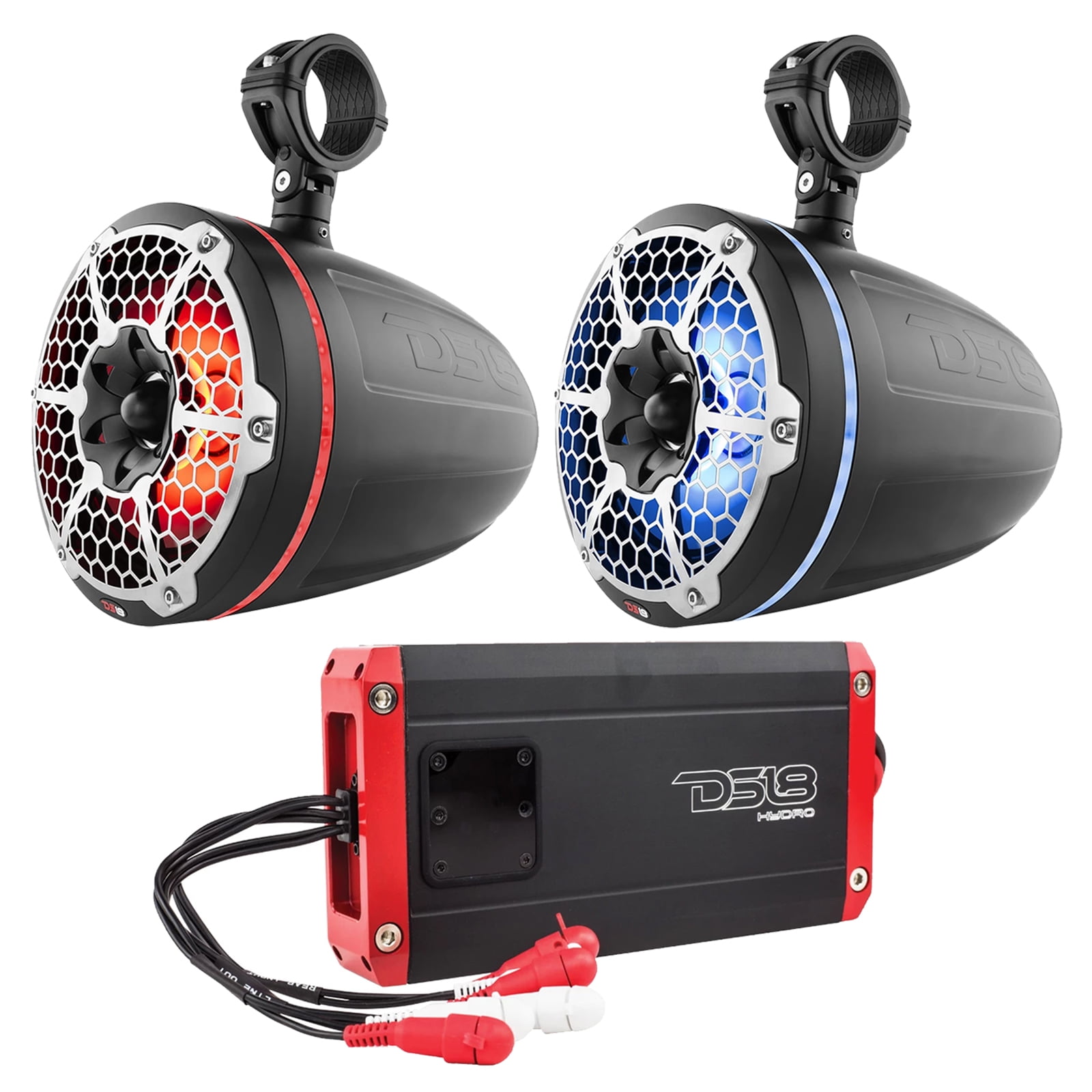 DS18 10" 900 Watts Marine Boat Powersports Wakeboard Tower Speaker w