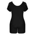thumbnail image 6 of Fanxing Women's Plus Size Shorts Jumpsuits Dressy Rompers Casual Short Sleeve Suspender Jumpsuit Overalls with Pockets Black,XXL, 6 of 6