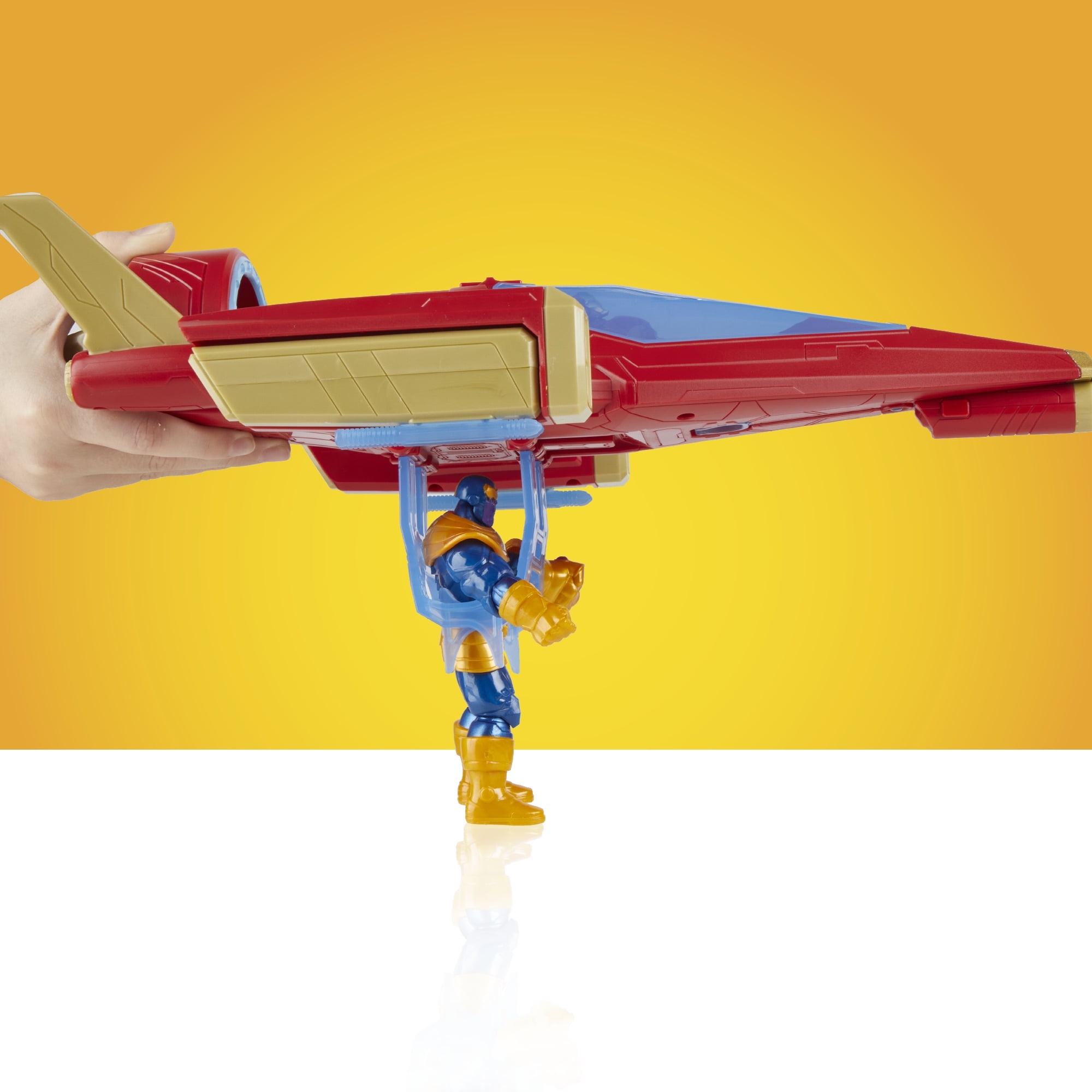 Avengers Epic Hero Series Iron Man Repulsor Blast Battle Jet Action Figure & Vehicle (4")