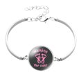 thumbnail image 1 of Cancer Awareness Bracelet Ribbon Trinket Support Jewelry Inspirational for Women and, 1 of 3