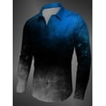 thumbnail image 1 of Camisa informal con estampado gráfico de manga larga para hombre, estilo oscuro, para fiesta, noche, negocios, uso diario, otoño, invierno, primavera y verano, con solapa y cuello abotonado, 1 of 6