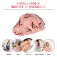 thumbnail image 6 of Kdxio Smiling Pink Pumpkins Print Shower Cap for Women,Elastic and Reusable,Double Waterproof Layers Bathing Hat, 6 of 6