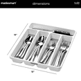 thumbnail image 6 of madesmart Silverware Tray, 5 Compartment Flatware Organizer for Forks, Knives & Spoons, Non Slip, Soft Grip Lining, Durable Drawer Organizer, White, 6 of 8